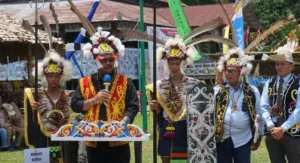 Foto: Bupati Kukar, Edi Damansyah menghadiri peringatan hari ulang tahun ke-113 Desa Umaq Dian, Kecamatan Tabang.(Ist)