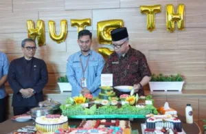 Foto: Staf Ahli Bupati Kukar Bidang Pemerintahan dan Kesra, Didi Ramyadi saat menghadiri Syukuran HUT ke-5 PT MGRM.(Ist)