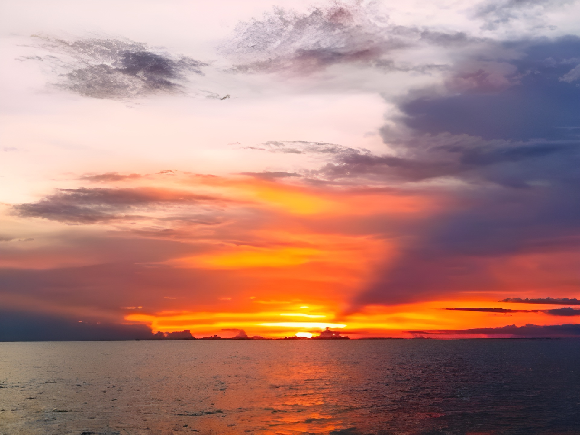 Foto : Penampakan matahari terbenam di Desa Semayang, Kecamatan Kenohan (Istimewa)